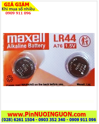 Maxell LR44; Pin cúc áo 1.5v Alkaline Maxell LR44 A76 AG13 chính hãng